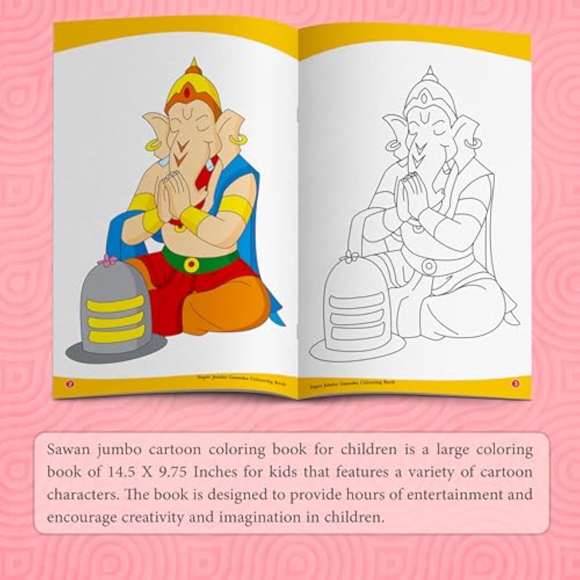 Jumbo Ganesha Colouring Book By Sawan
